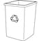 Rubbermaid Commercial 35 gal Square Untouchable Square Recycling Container, Blue, Plastic; Resin RCP395873BLUCT - alternate 2